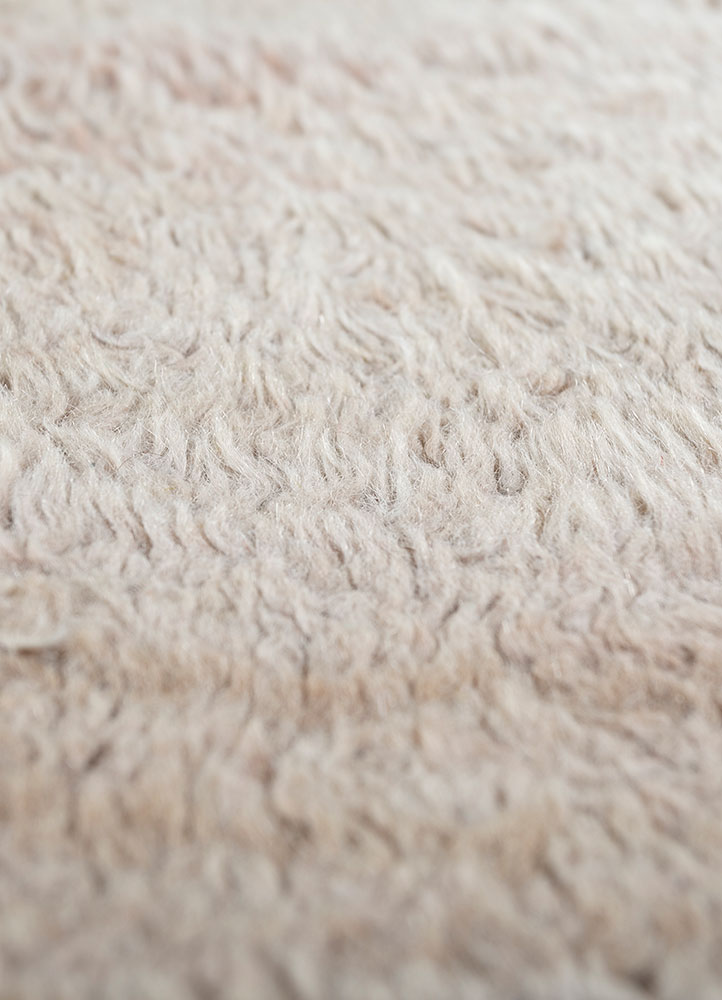 zuri beige and brown wool hand knotted Rug - CloseUp