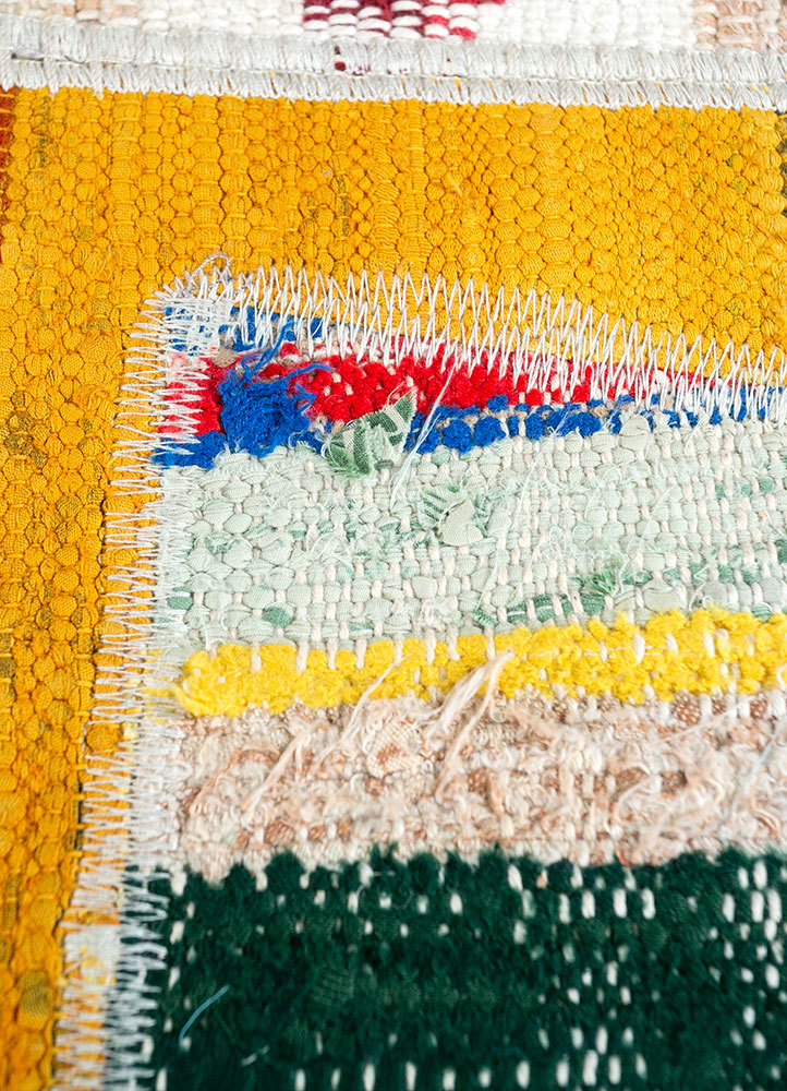 provenance gold wool hand knotted Rug - CloseUp