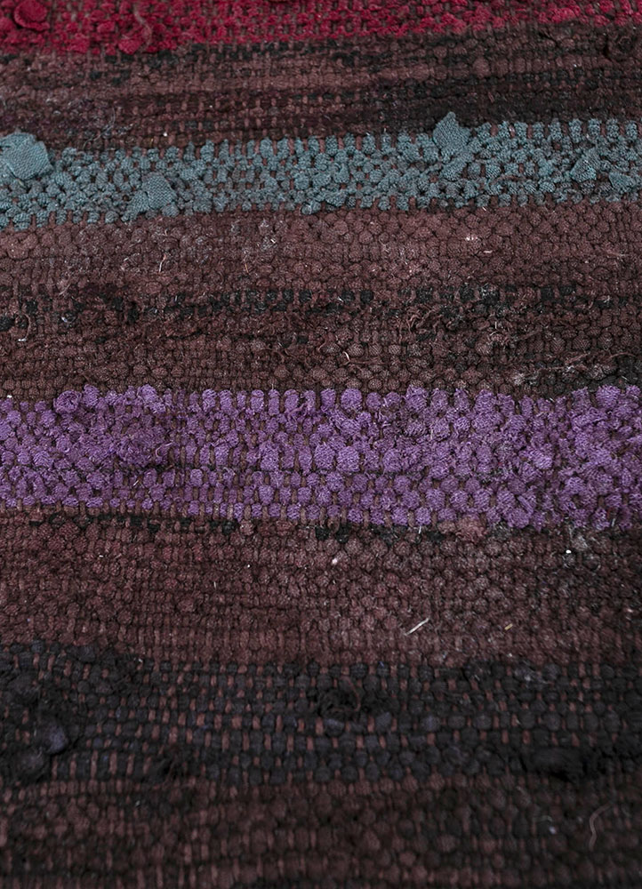 provenance beige and brown wool hand knotted Rug - CloseUp