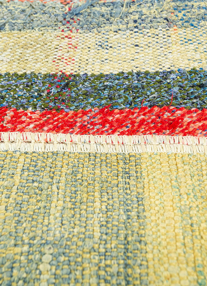 provenance gold wool hand knotted Rug - CloseUp