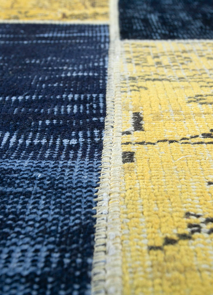 provenance gold wool hand knotted Rug - CloseUp
