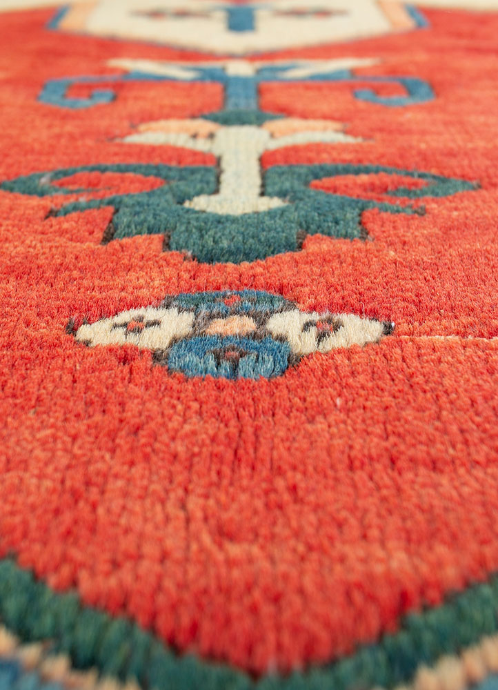 nuray multi wool hand knotted Rug - CloseUp