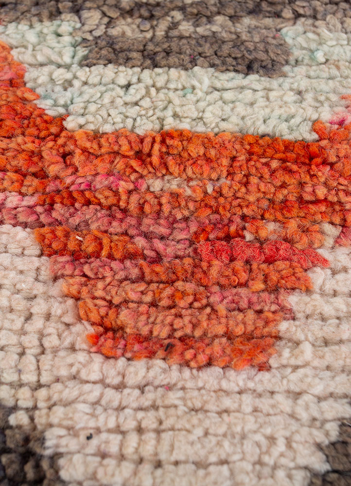 zuri multi wool hand knotted Rug - CloseUp