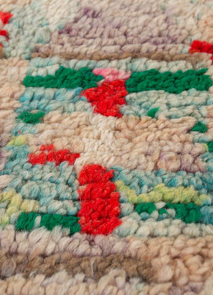 nuray beige and brown wool hand knotted Rug - CloseUp