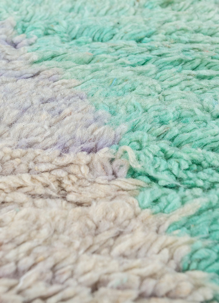 zuri pink and purple wool hand knotted Rug - CloseUp