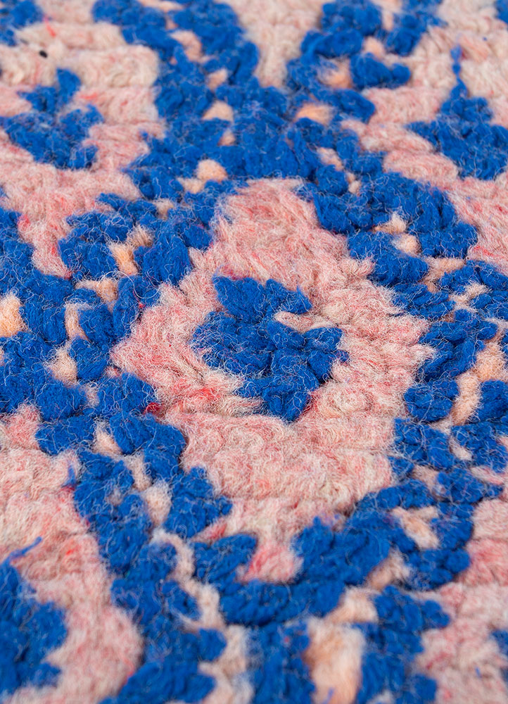 nuray pink and purple wool hand knotted Rug - CloseUp
