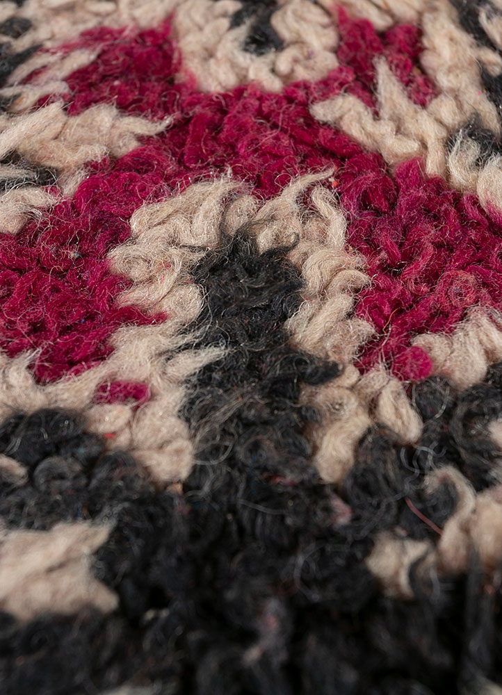 nuray red and orange wool hand knotted Rug - CloseUp