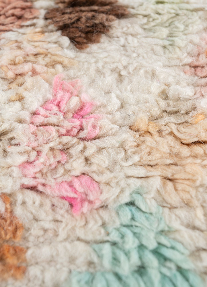 nuray ivory wool hand knotted Rug - CloseUp