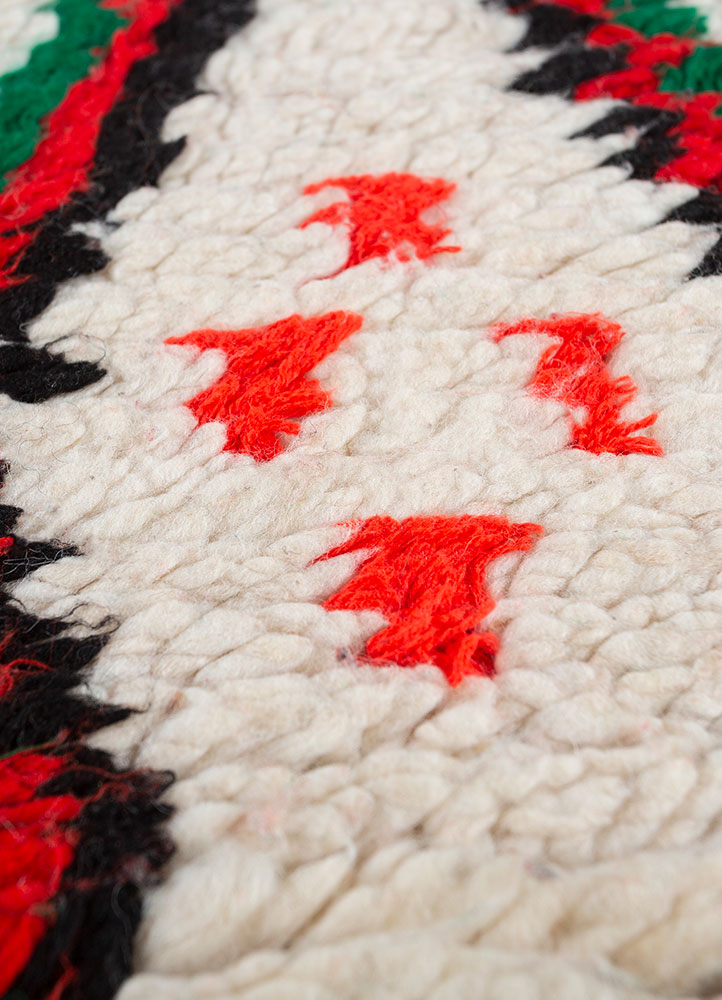 nuray ivory wool hand knotted Rug - CloseUp