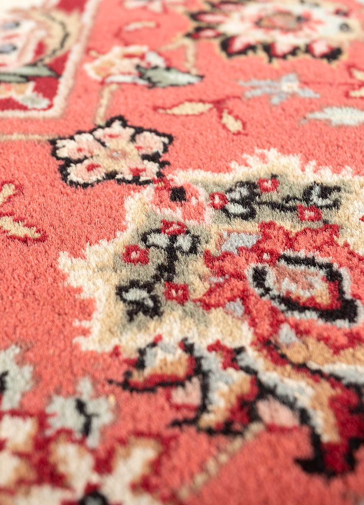 aalam grey and black wool hand knotted Rug - CloseUp