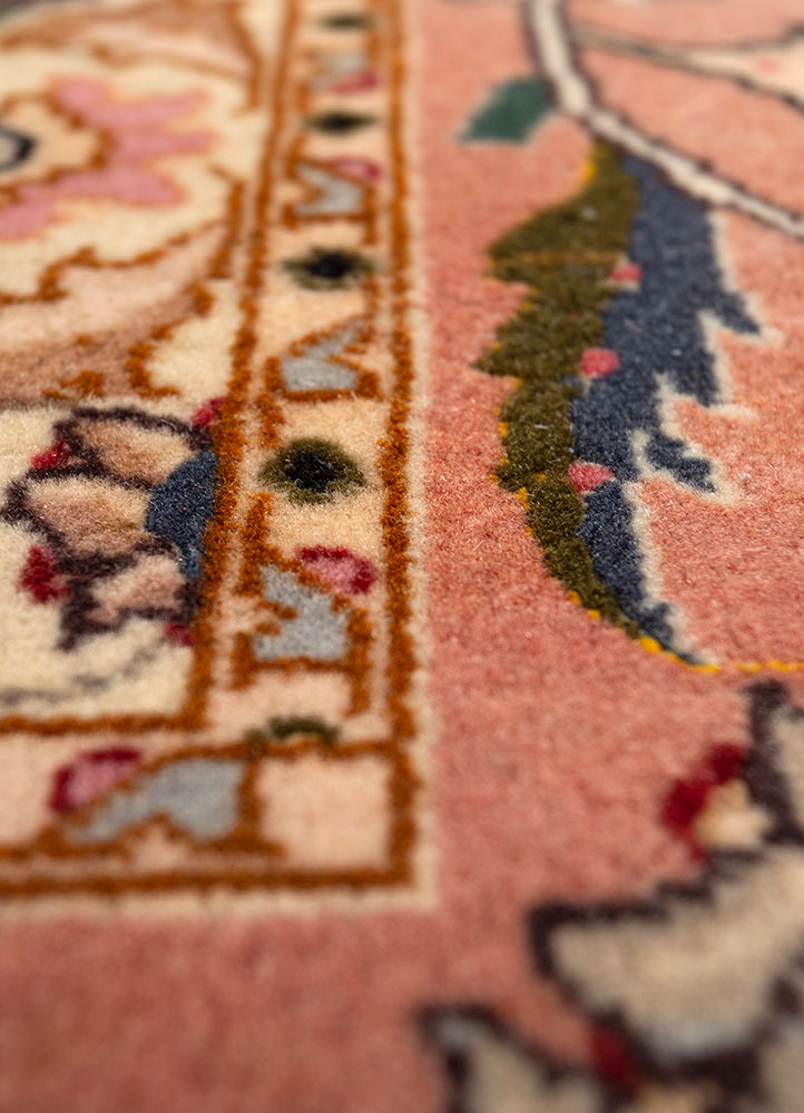 aalam grey and black wool hand knotted Rug - CloseUp