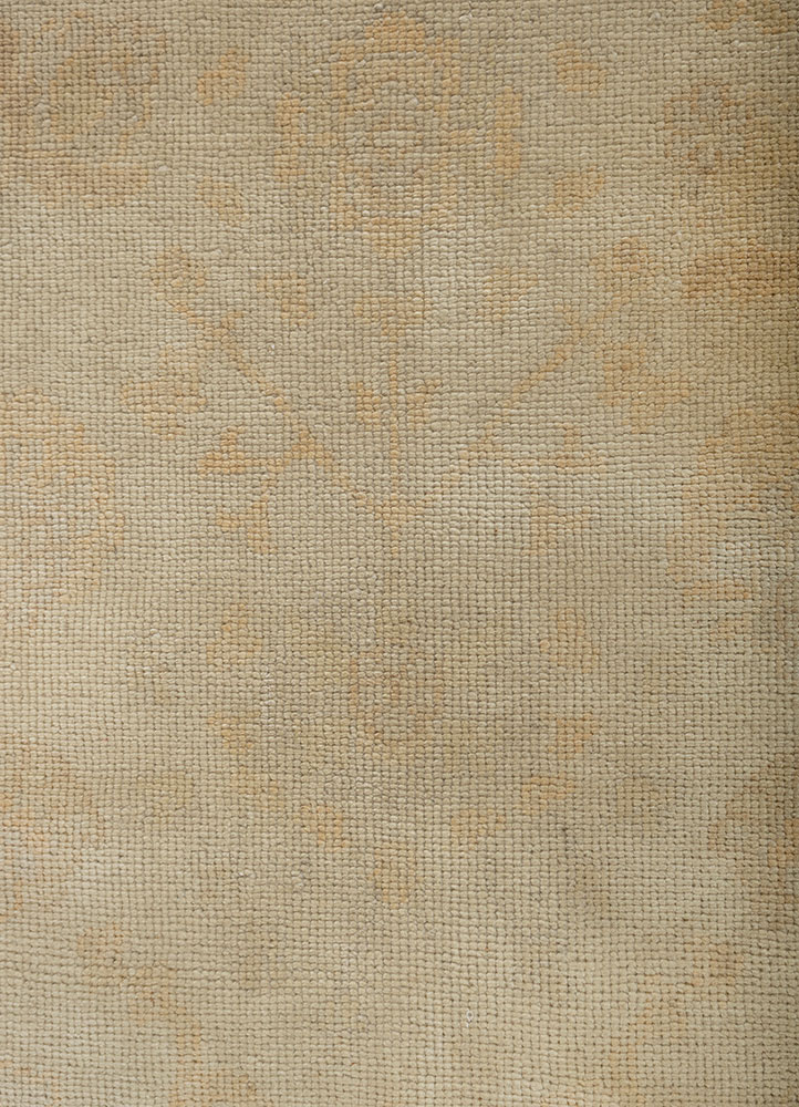 vintage blue wool hand knotted Rug - CloseUp