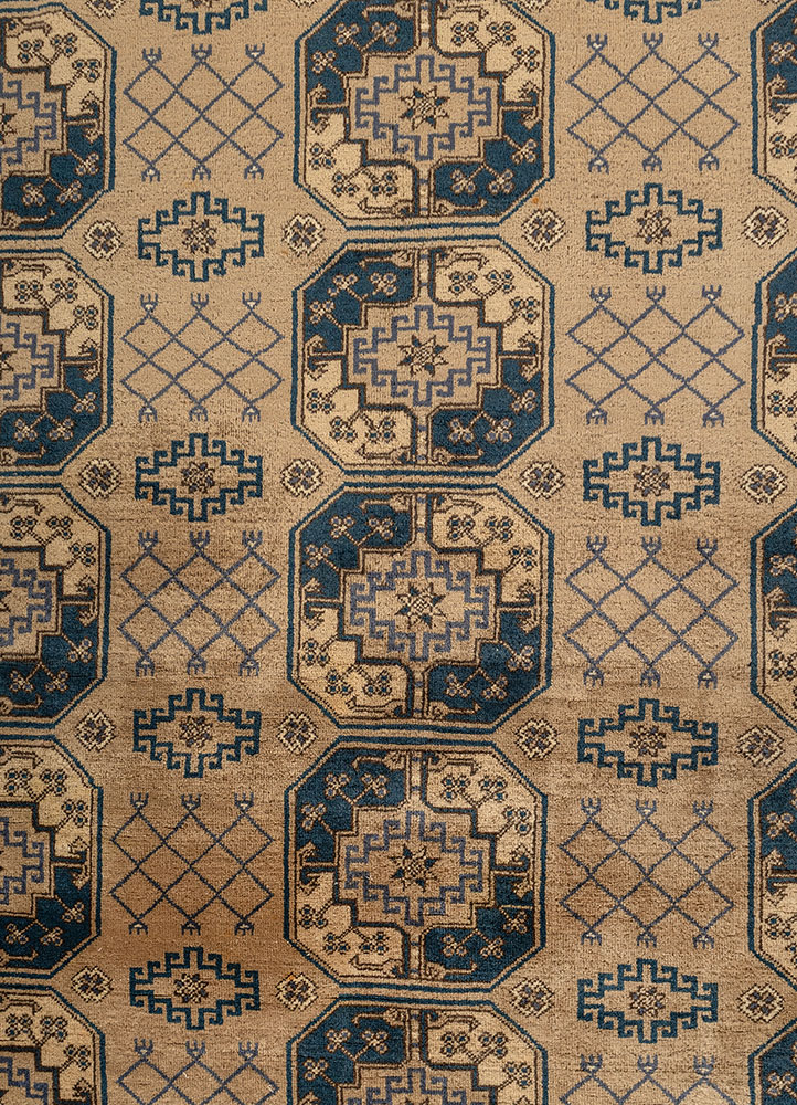 kiaan green wool hand knotted Rug - CloseUp