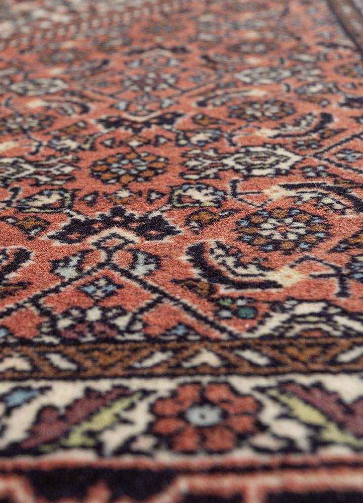 aalam beige and brown wool hand knotted Rug - CloseUp