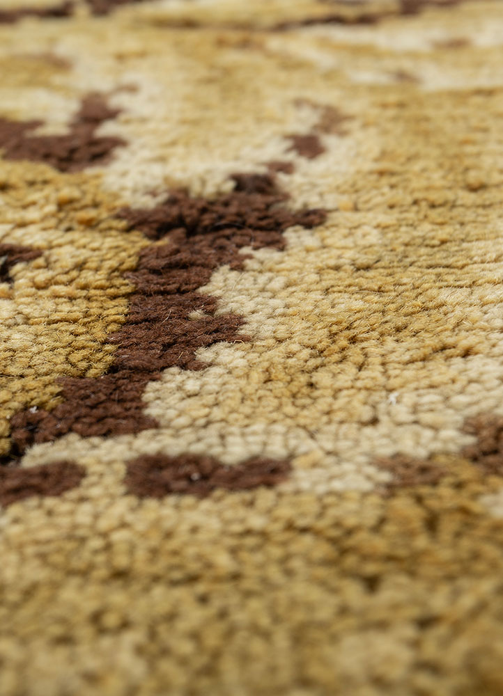 aalam blue wool hand knotted Rug - CloseUp