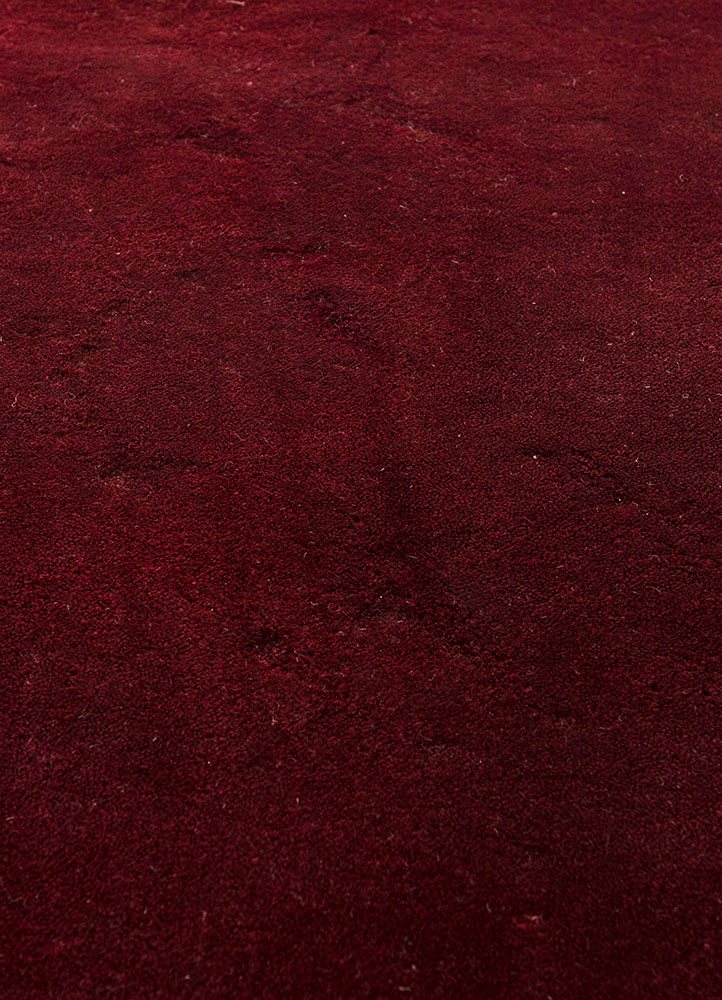 pechino red and orange wool hand knotted Rug - CloseUp