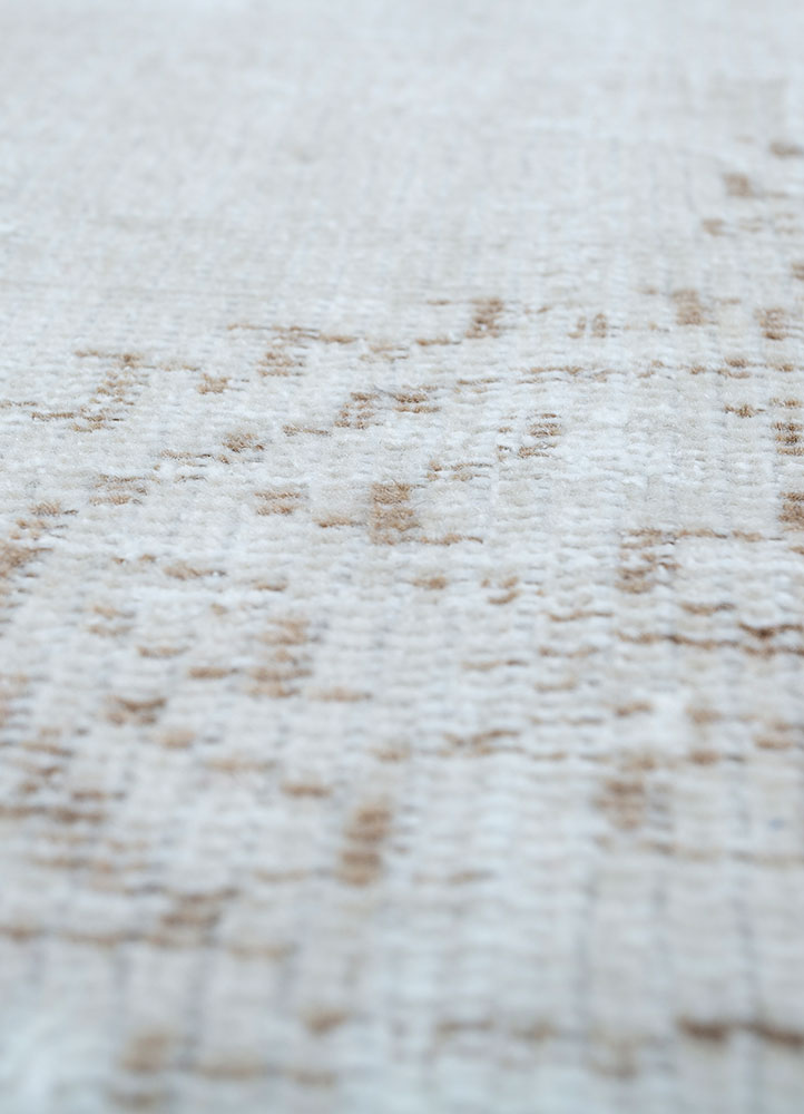 vintage grey and black wool hand knotted Rug - CloseUp