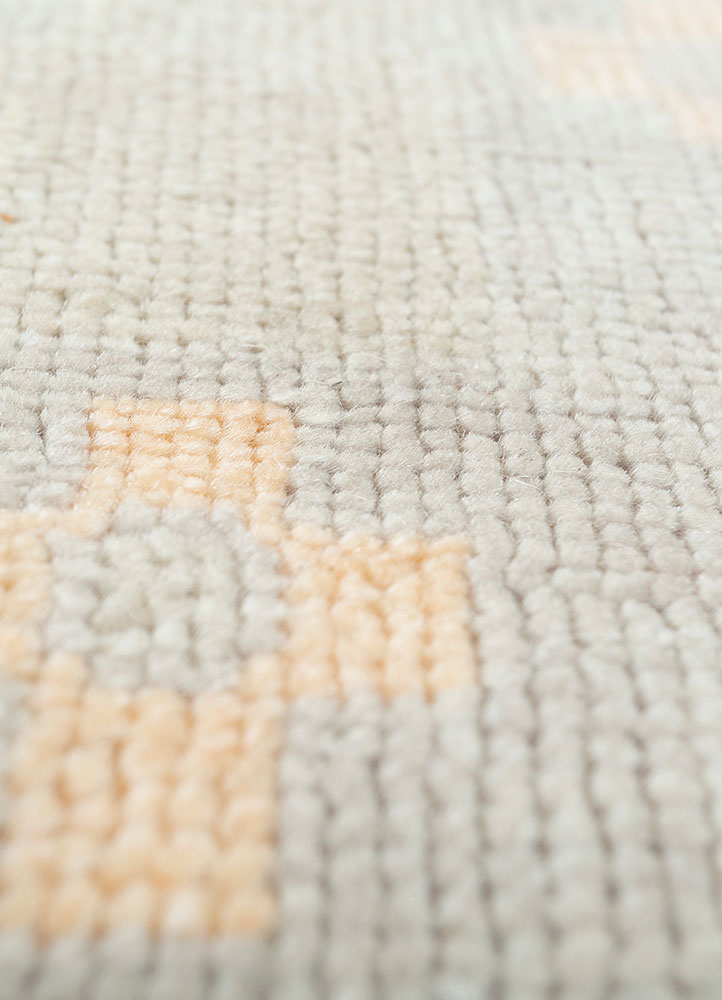 aalam grey and black wool hand knotted Rug - CloseUp