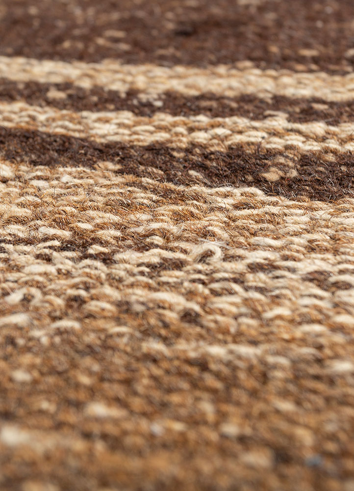 nayaab beige and brown jute and hemp flat weaves Rug - CloseUp