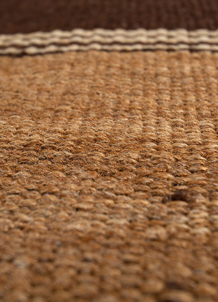 nayaab grey and black jute and hemp flat weaves Rug - CloseUp