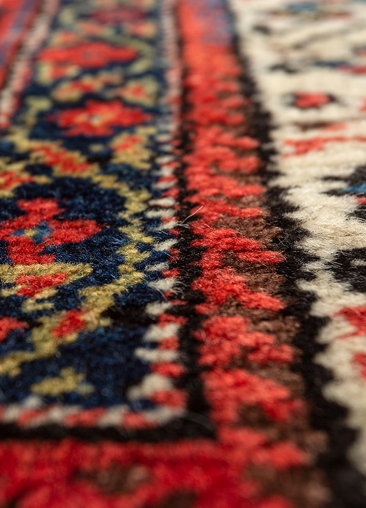 aalam pink and purple wool hand knotted Rug - CloseUp