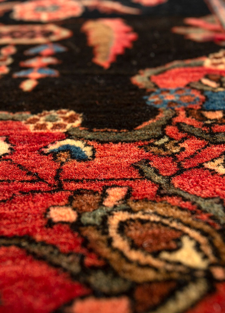 aalam beige and brown wool hand knotted Rug - CloseUp