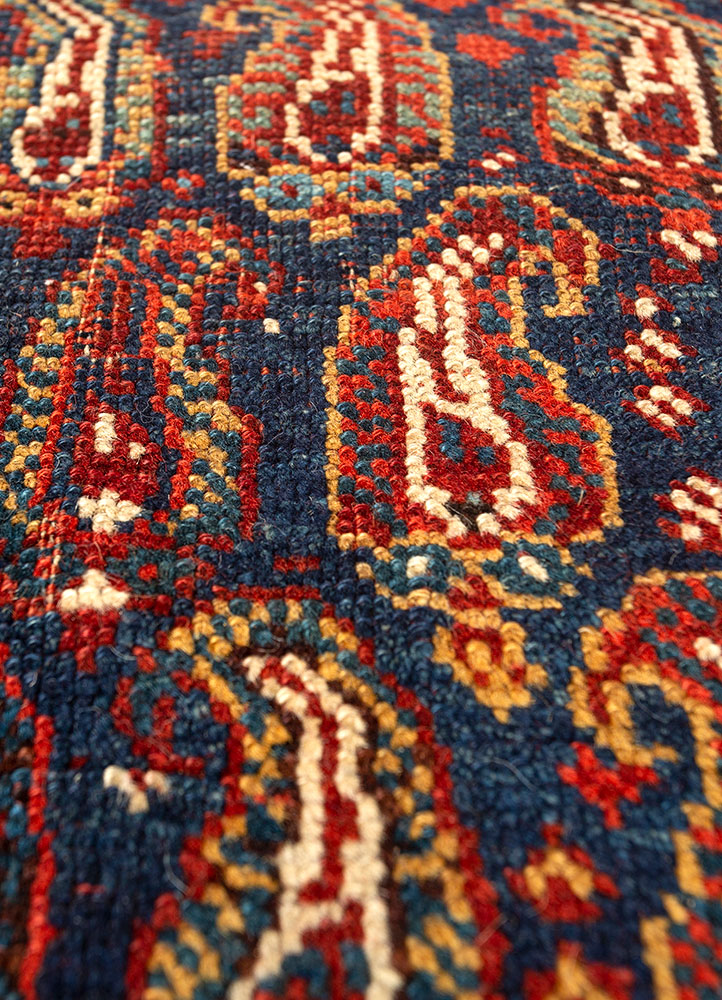 aalam beige and brown wool flat weaves Rug - CloseUp