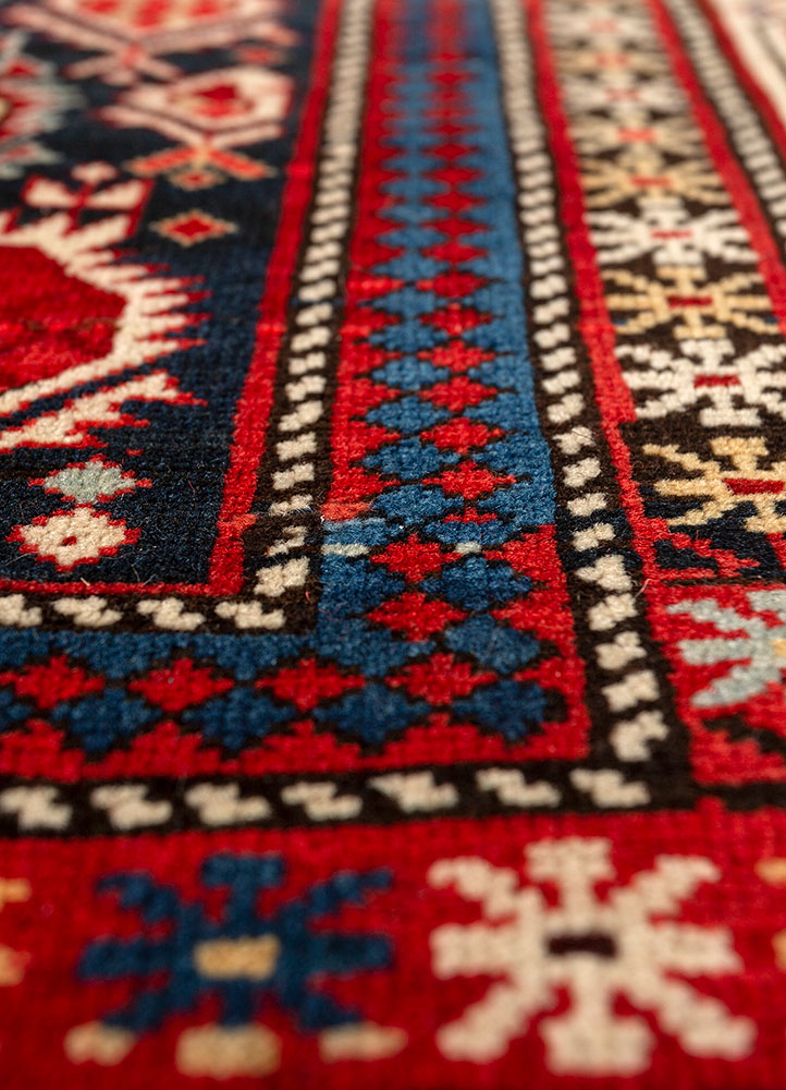 kiaan beige and brown wool hand knotted Rug - CloseUp