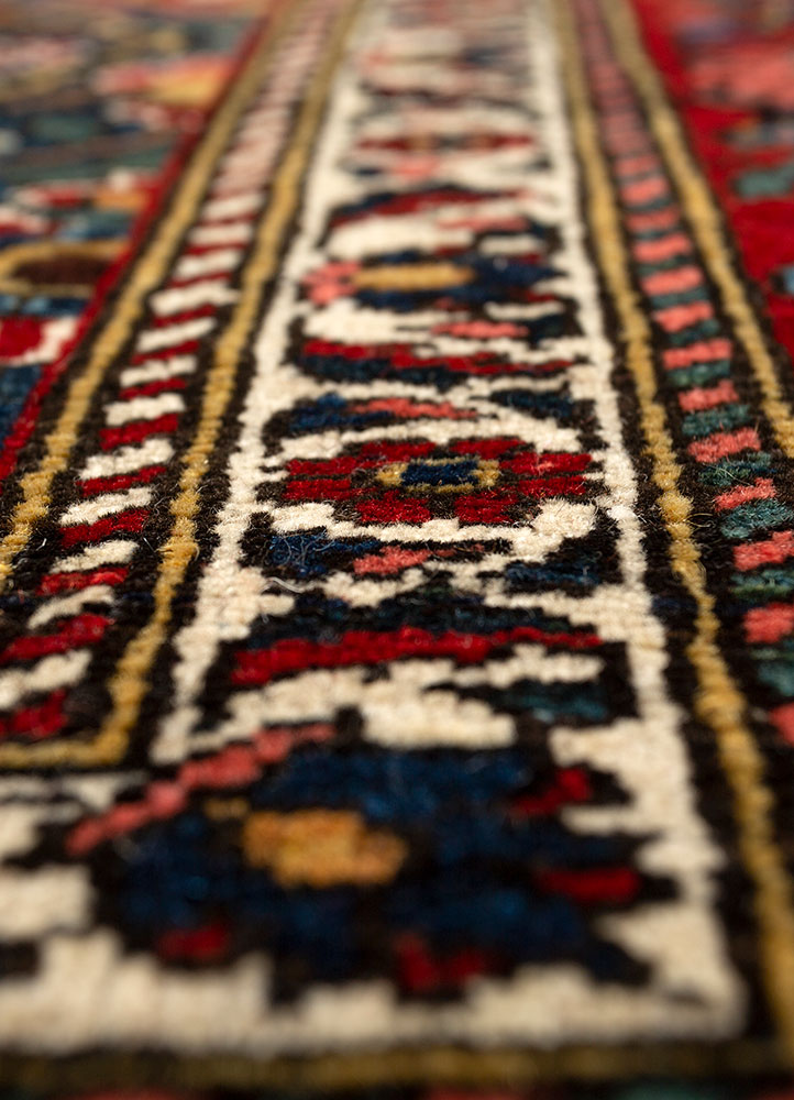 aalam ivory wool hand knotted Rug - CloseUp
