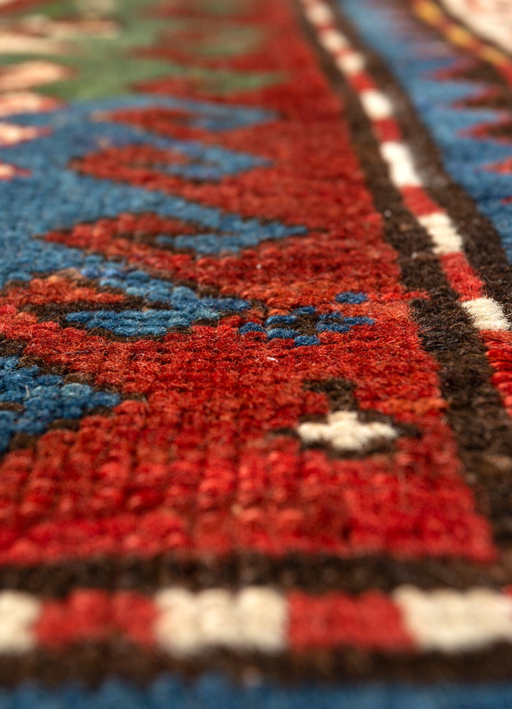 aalam ivory wool hand knotted Rug - CloseUp