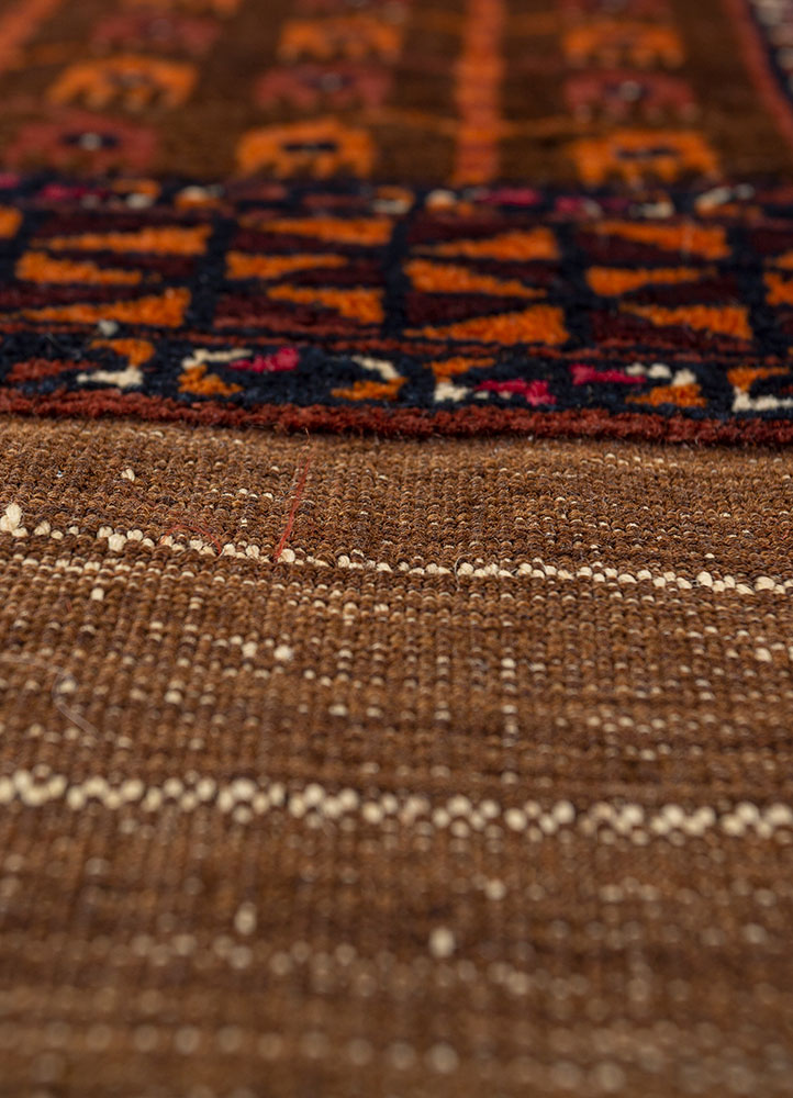 kiaan beige and brown wool hand knotted Rug - CloseUp