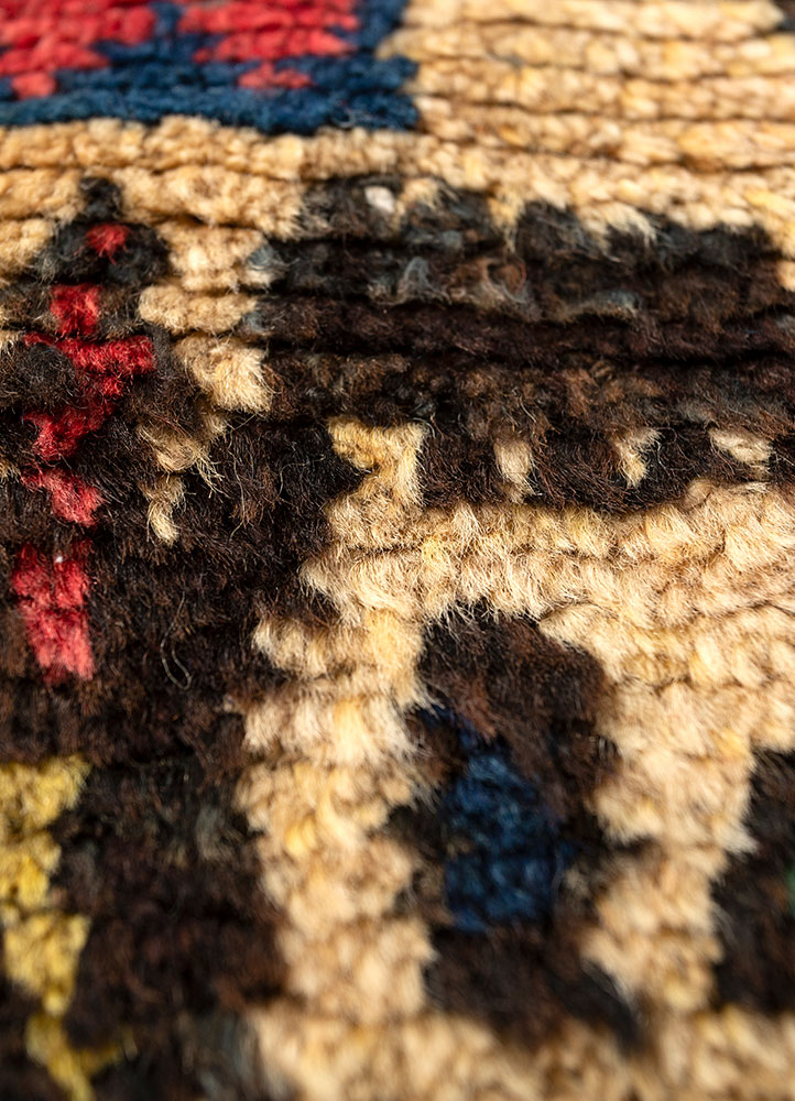 kiaan red and orange wool hand knotted Rug - CloseUp