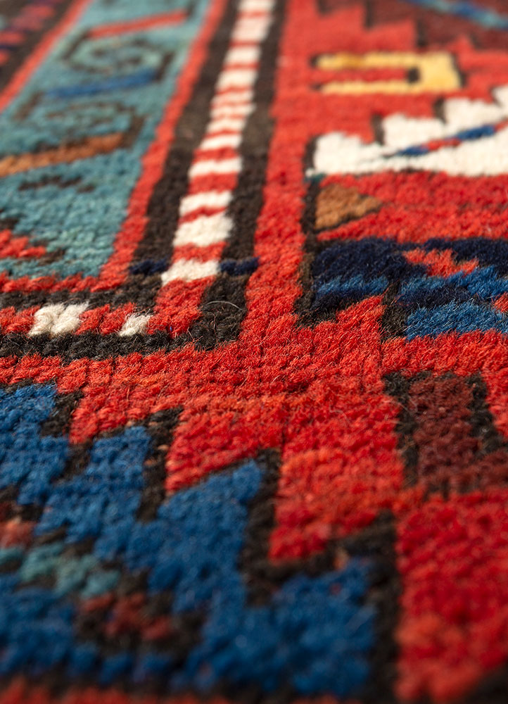 kiaan beige and brown wool hand knotted Rug - CloseUp