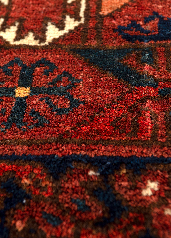 kiaan beige and brown wool hand knotted Rug - CloseUp
