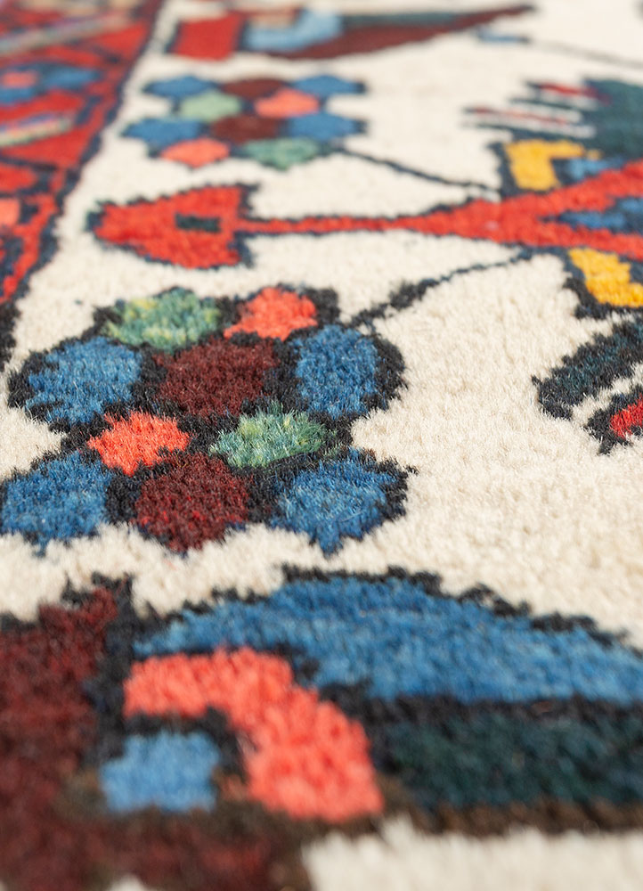 kiaan beige and brown wool hand knotted Rug - CloseUp