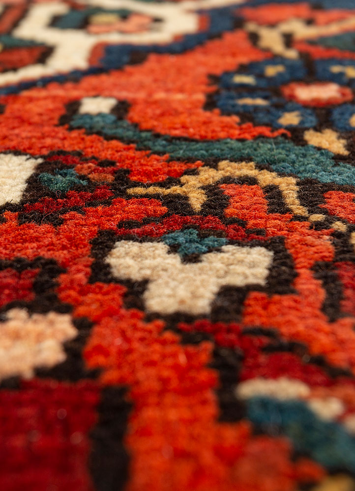 aalam ivory wool hand knotted Rug - CloseUp