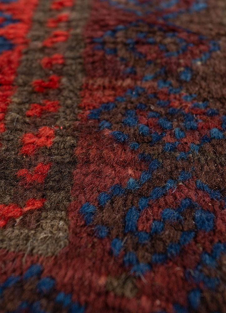 kiaan beige and brown wool hand knotted Rug - CloseUp