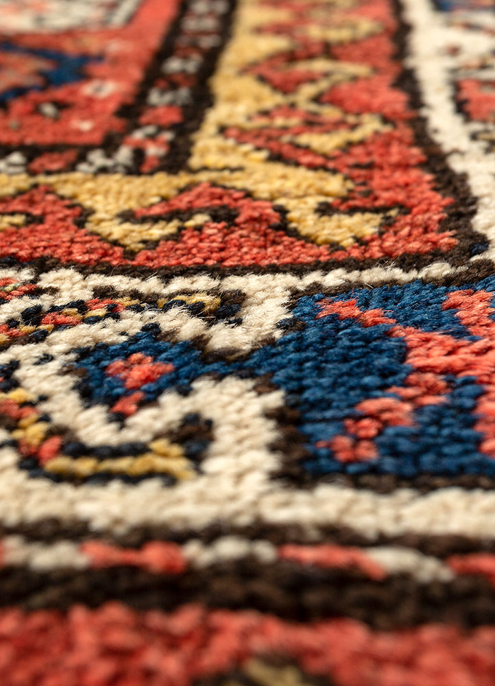 kiaan green wool hand knotted Rug - CloseUp