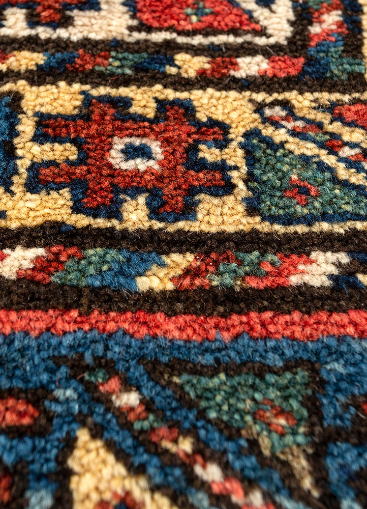 kiaan pink and purple wool hand knotted Rug - CloseUp