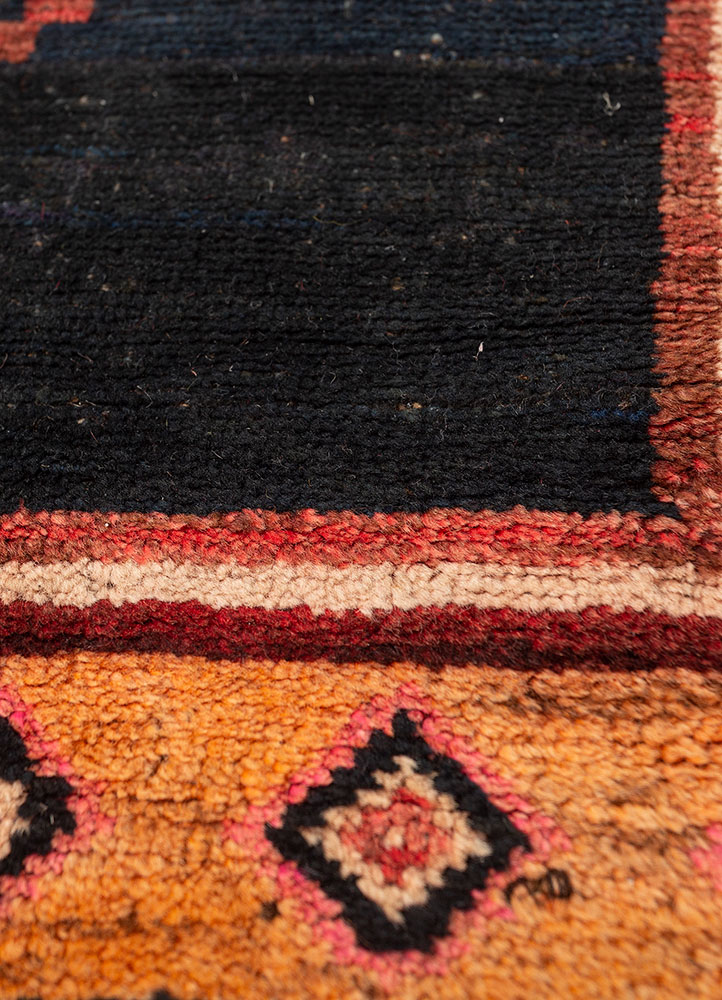 nuray blue wool hand knotted Rug - CloseUp