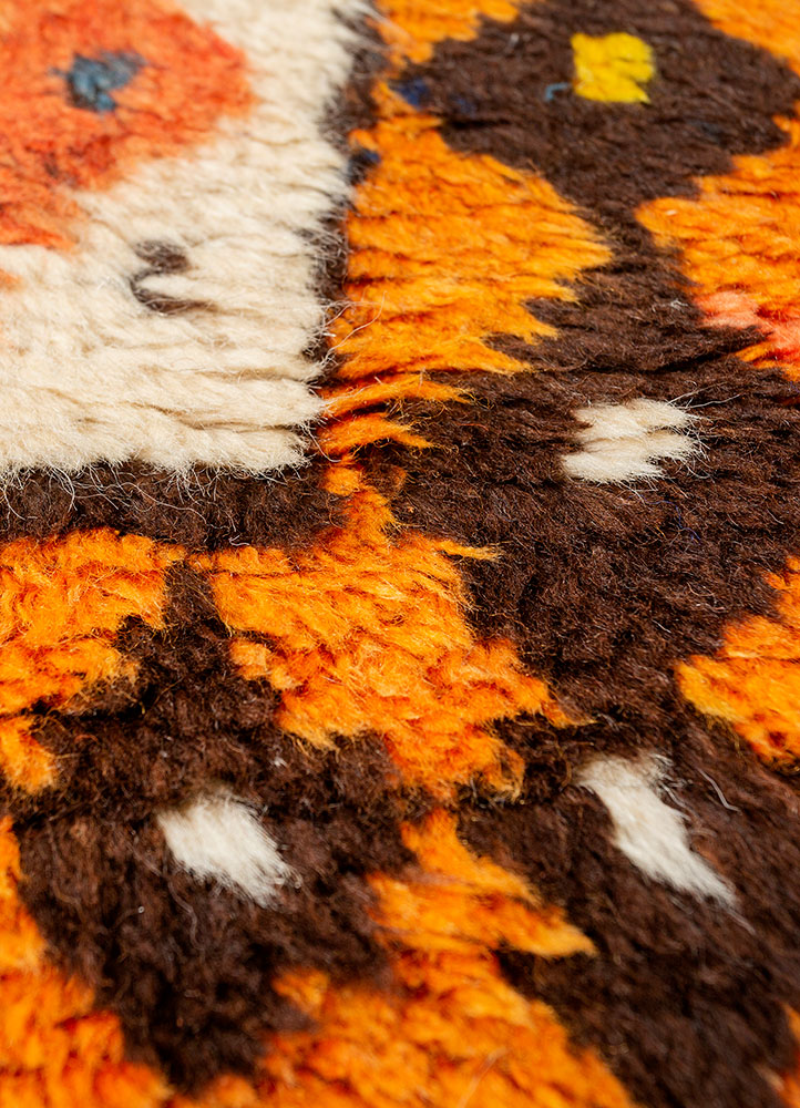 nuray blue wool hand knotted Rug - CloseUp