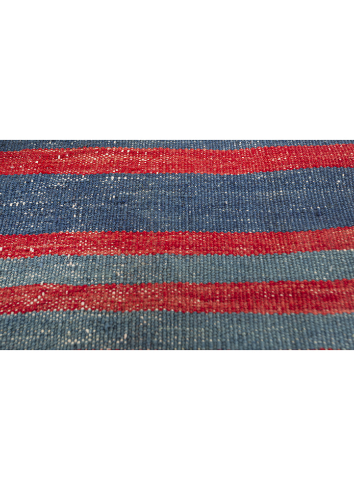 aalam red and orange wool hand knotted Rug - CloseUp