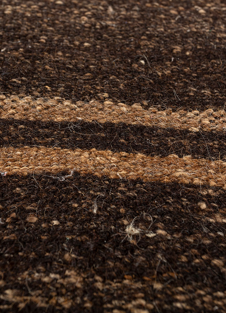 nayaab beige and brown jute and hemp flat weaves Rug - CloseUp