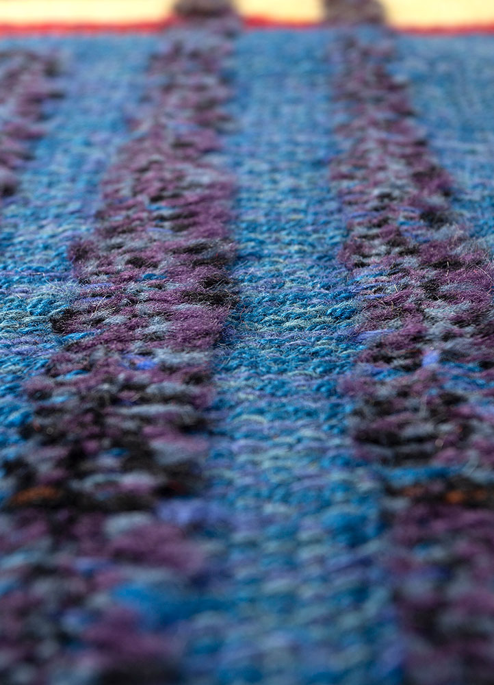 nayaab gold wool flat weaves Rug - CloseUp