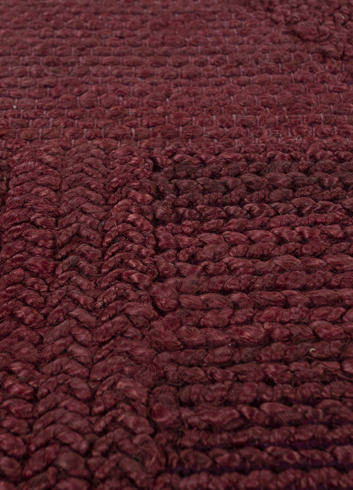 nomadic threads red and orange jute and hemp flat weaves Rug - CloseUp