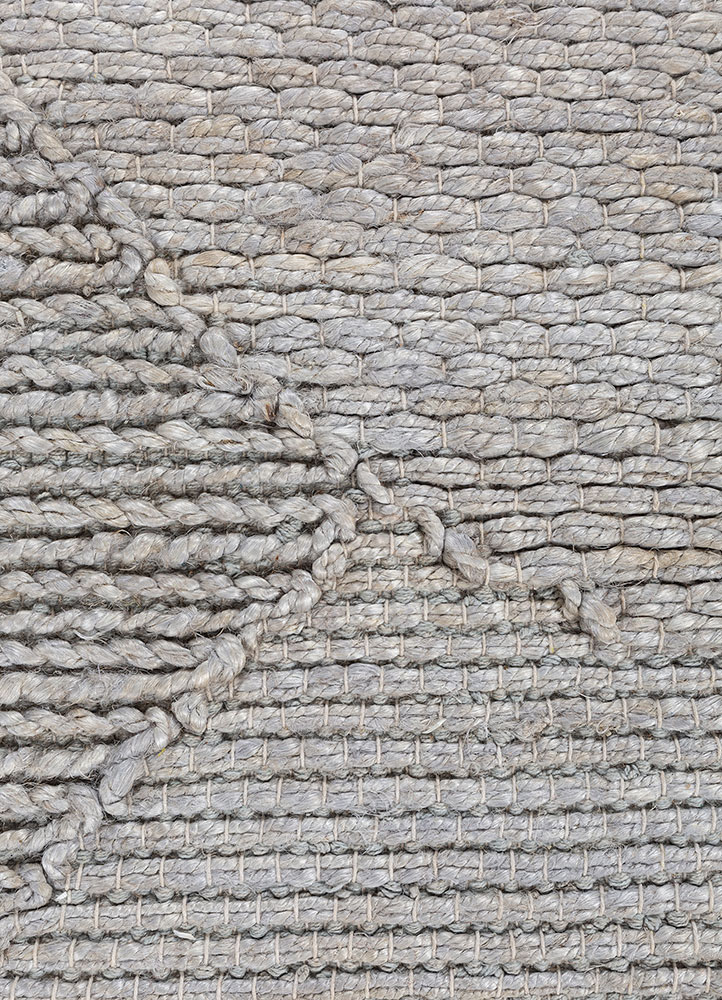 nomadic threads grey and black jute and hemp flat weaves Rug - CloseUp