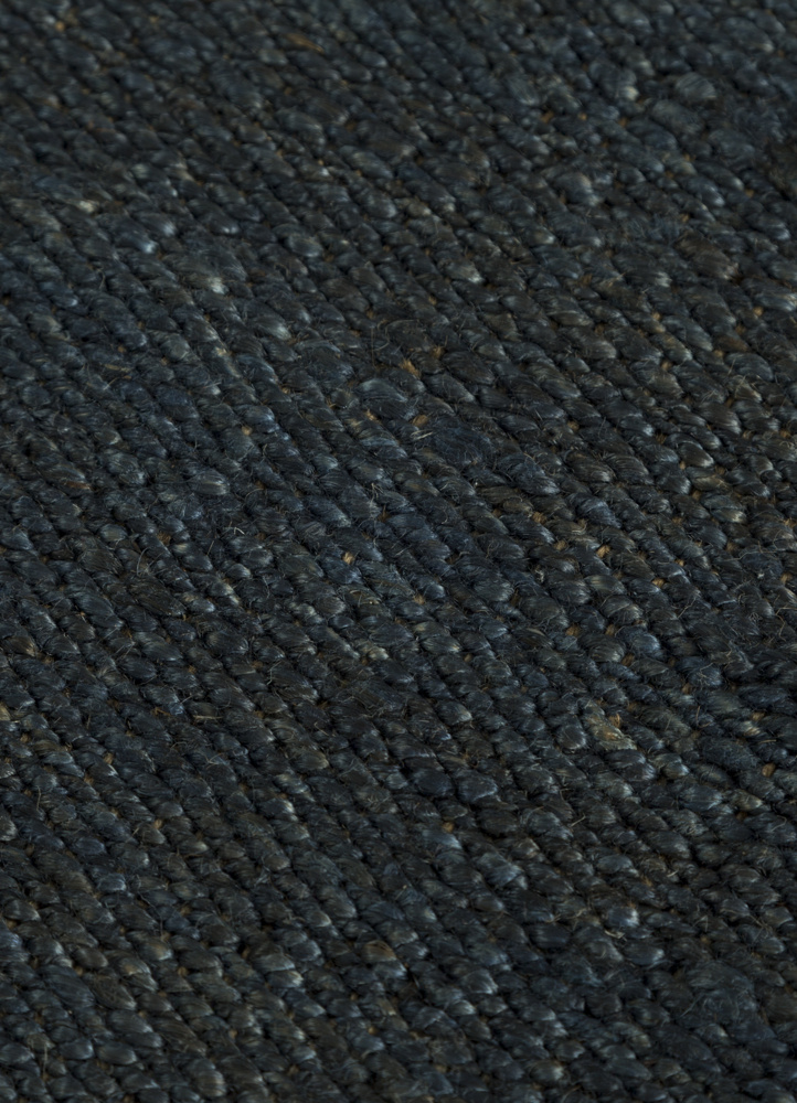 nomadic threads grey and black jute and hemp flat weaves Rug - CloseUp