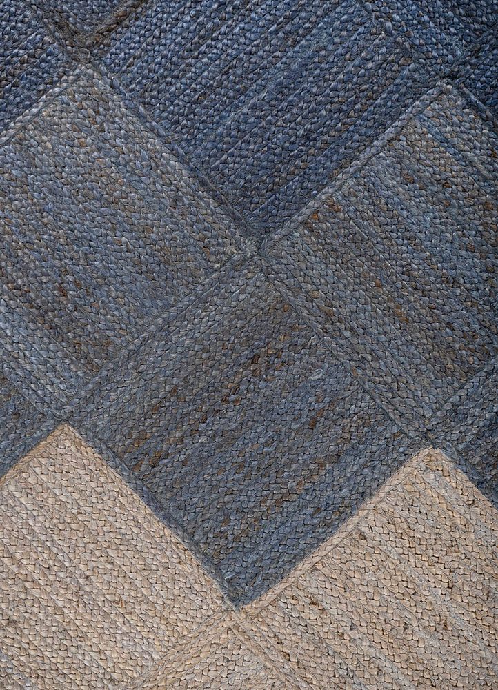 nomadic threads blue jute and hemp flat weaves Rug - CloseUp