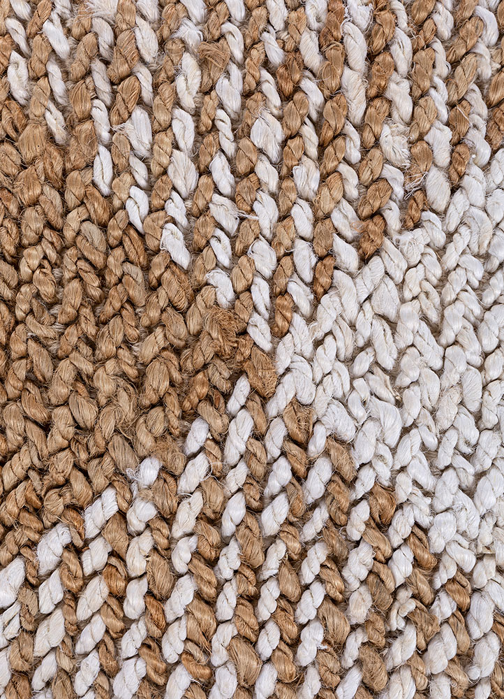 noadic threads beige and brown jute and hemp flat weaves Rug - CloseUp