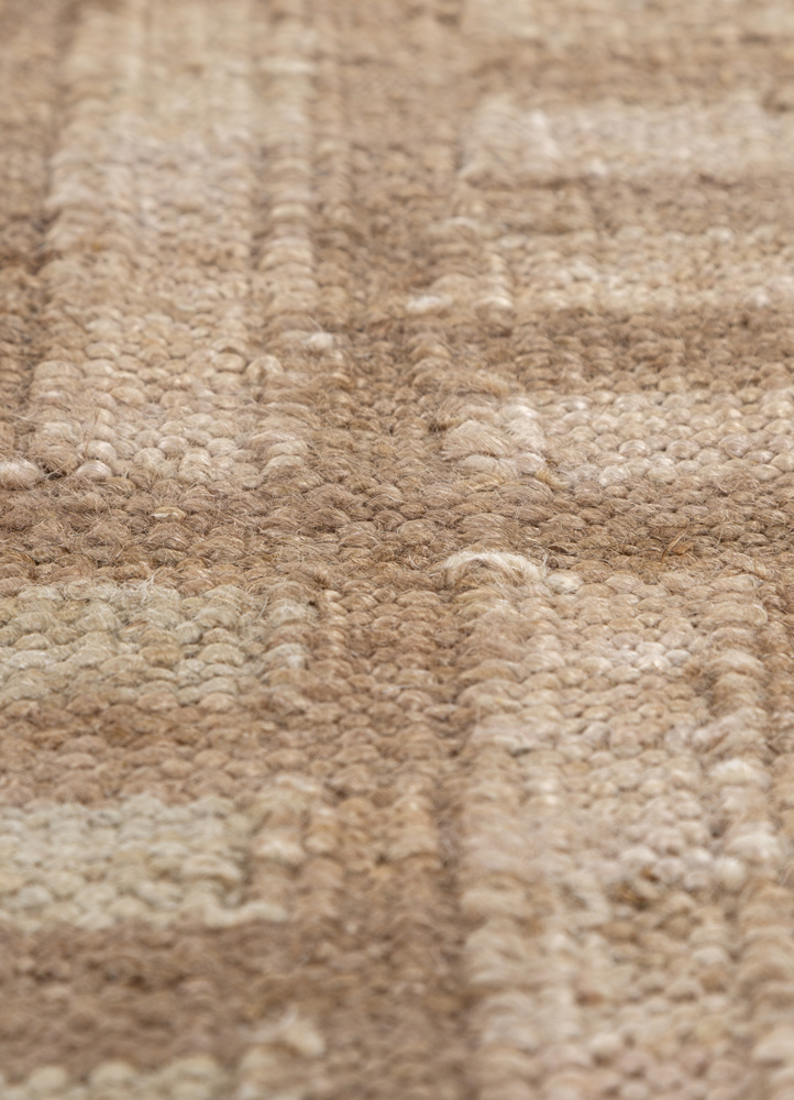 nomadic threads beige and brown jute and hemp flat weaves Rug - CloseUp
